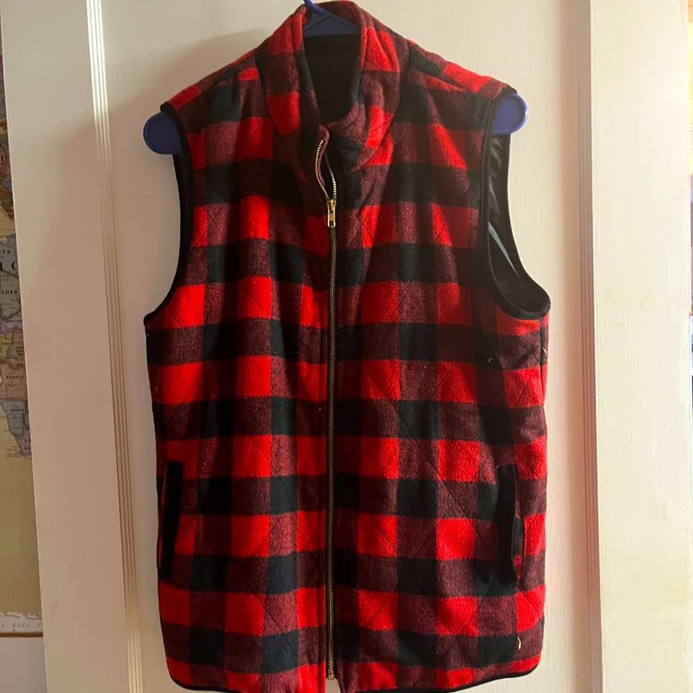 Buffalo plaid vest